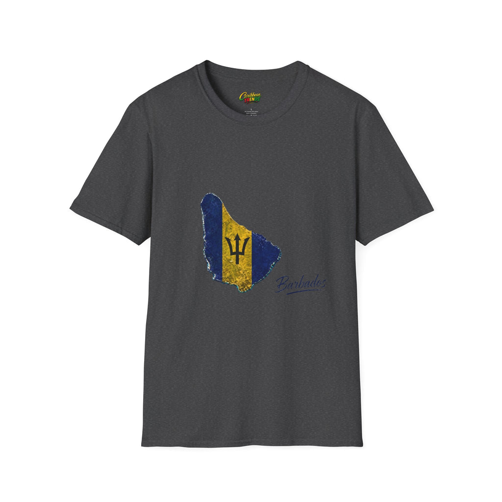 Barbados Flag Map Men T-Shirt – Distressed Island Pride Tee
