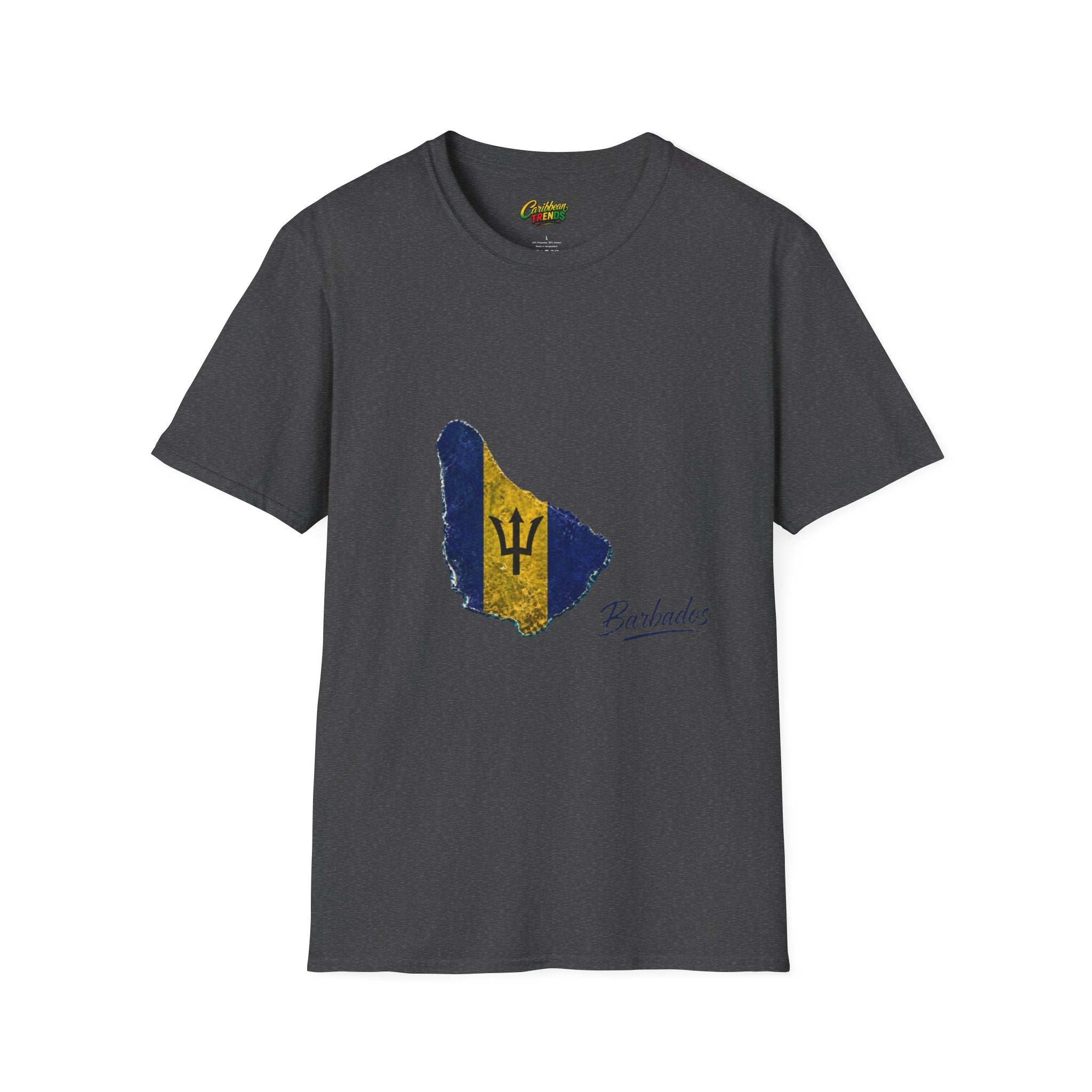 Barbados Flag Map Men T-Shirt – Distressed Island Pride Tee