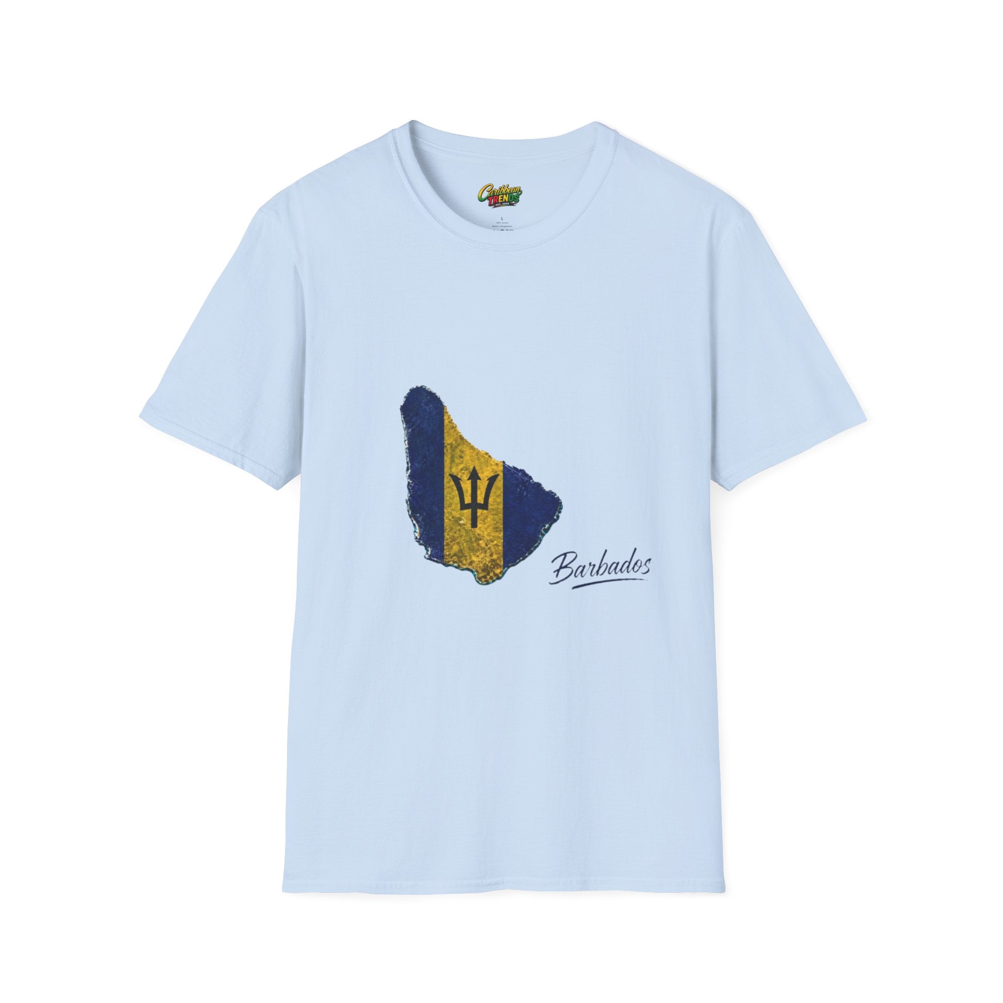 Barbados Flag Map Men T-Shirt – Distressed Island Pride Tee