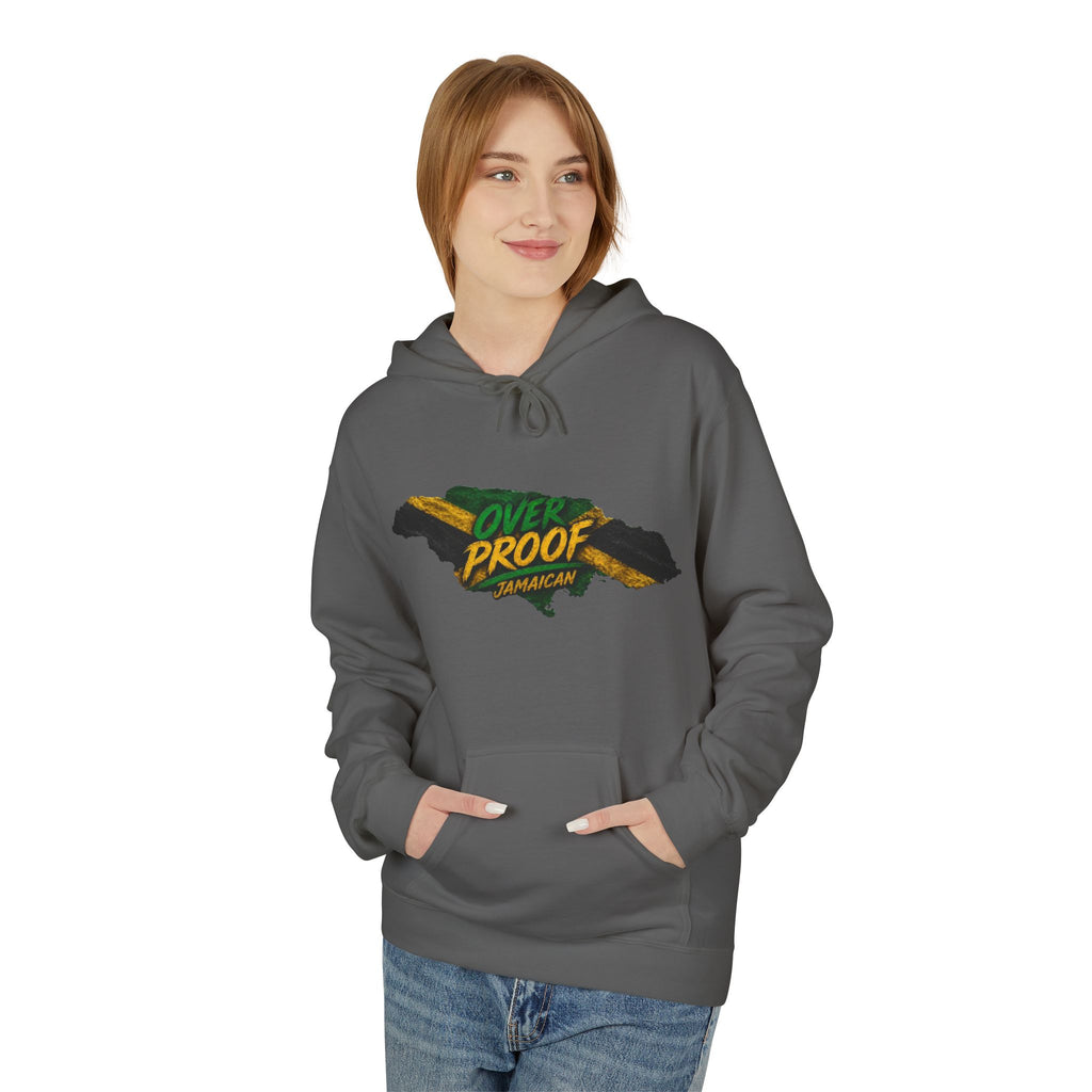 Jamaica Pride Men Hoodie — "Overproof Jamaican" Map Graphic