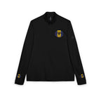 Embroidered Quarter-Zip Pullover — White Athletic Golf Top