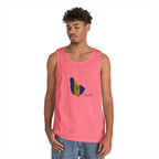 Barbados Flag Men Outline Tank — Island Pride Barbados Graphic Tank Top