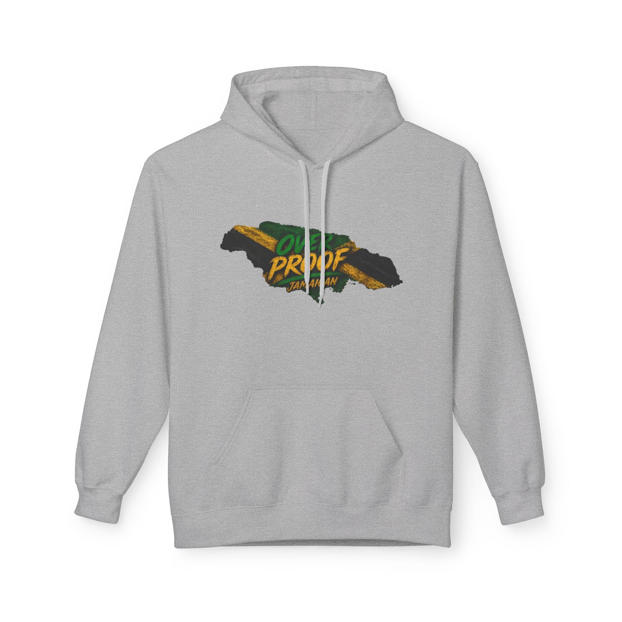 Jamaica Pride Men Hoodie — "Overproof Jamaican" Map Graphic