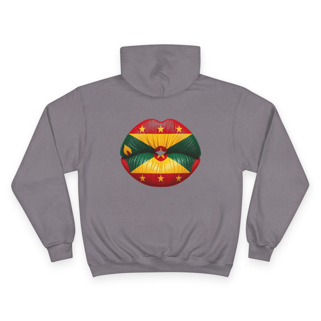 Grenada Flag Lips Hoodie — Bold Caribbean Pride Pullover