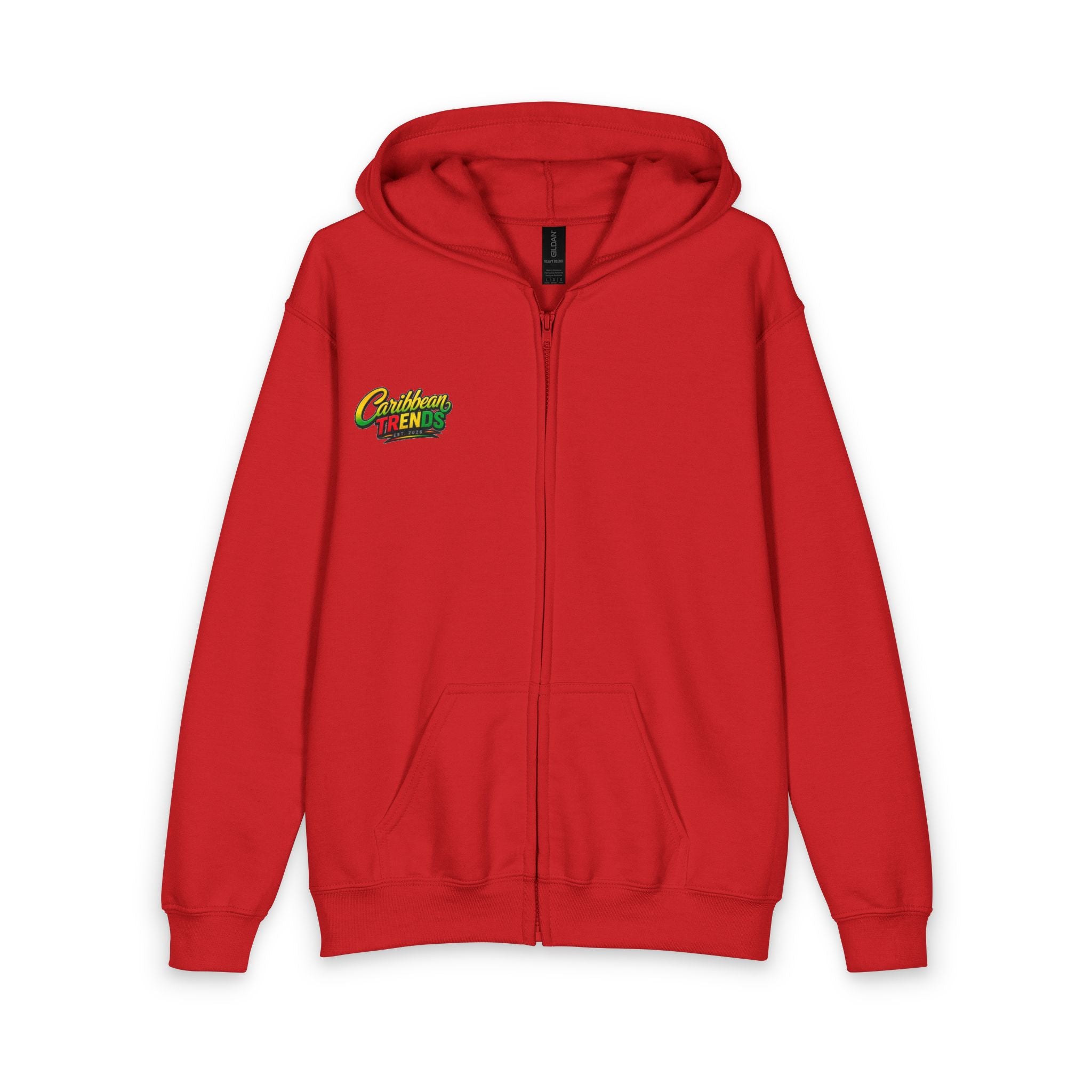 Youth Zipped Hoodie — 'Me Likkle But Mi Tallawah' Jamaican Kid Graphic