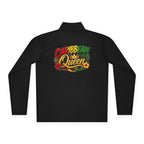 Quarter-Zip Pullover — "Caribbean Queen" Tropical Graphic Pullover