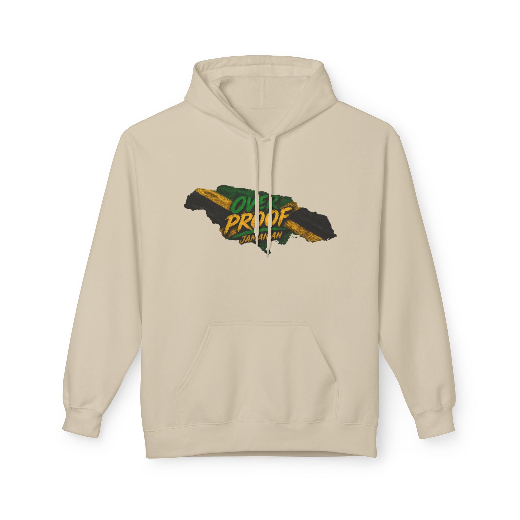 Jamaica Pride Men Hoodie — "Overproof Jamaican" Map Graphic