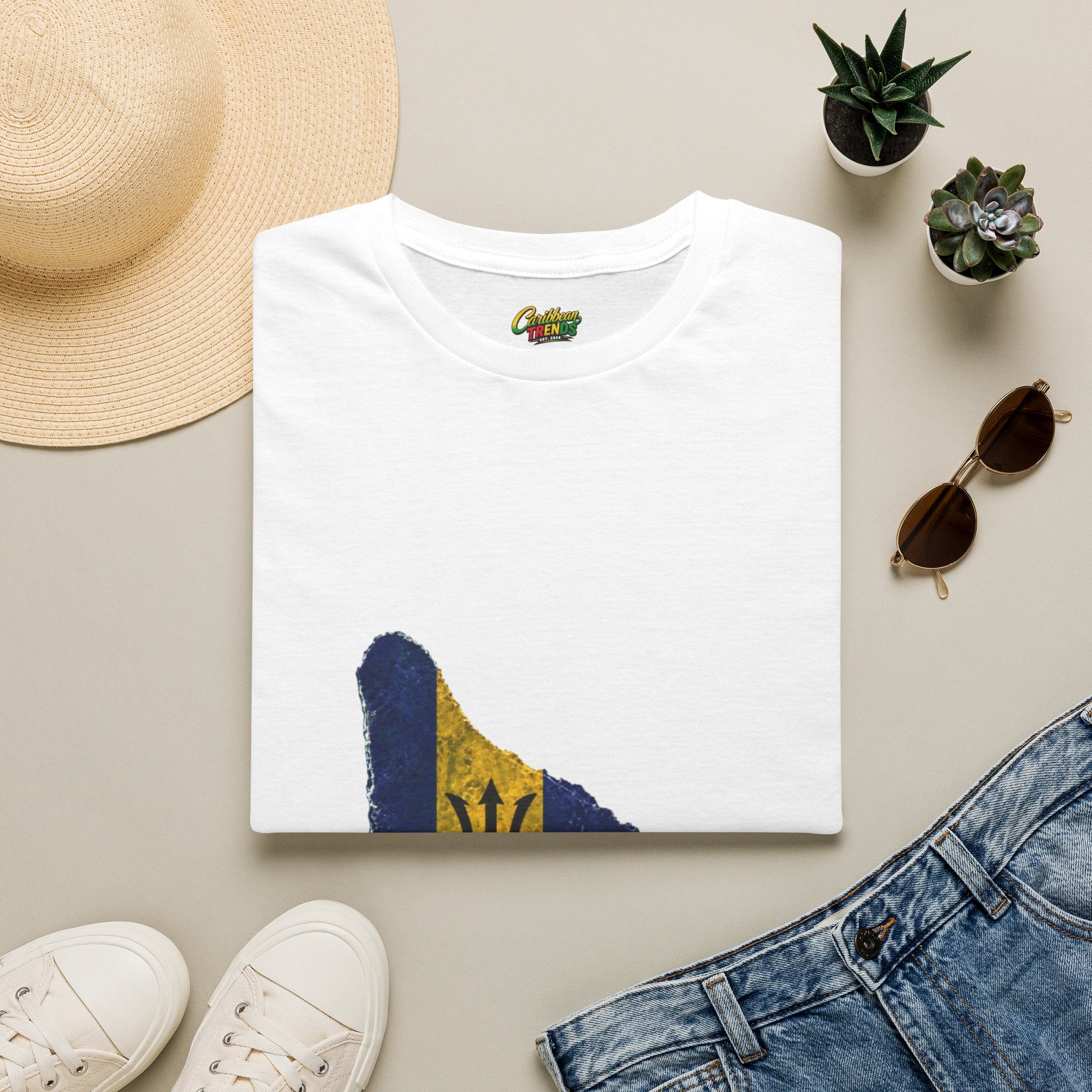 Barbados Flag Map Men T-Shirt – Distressed Island Pride Tee