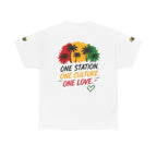 One Station One Culture One Love Men T-Shirt — Reggae Palm Tree Rasta Graphic Tee