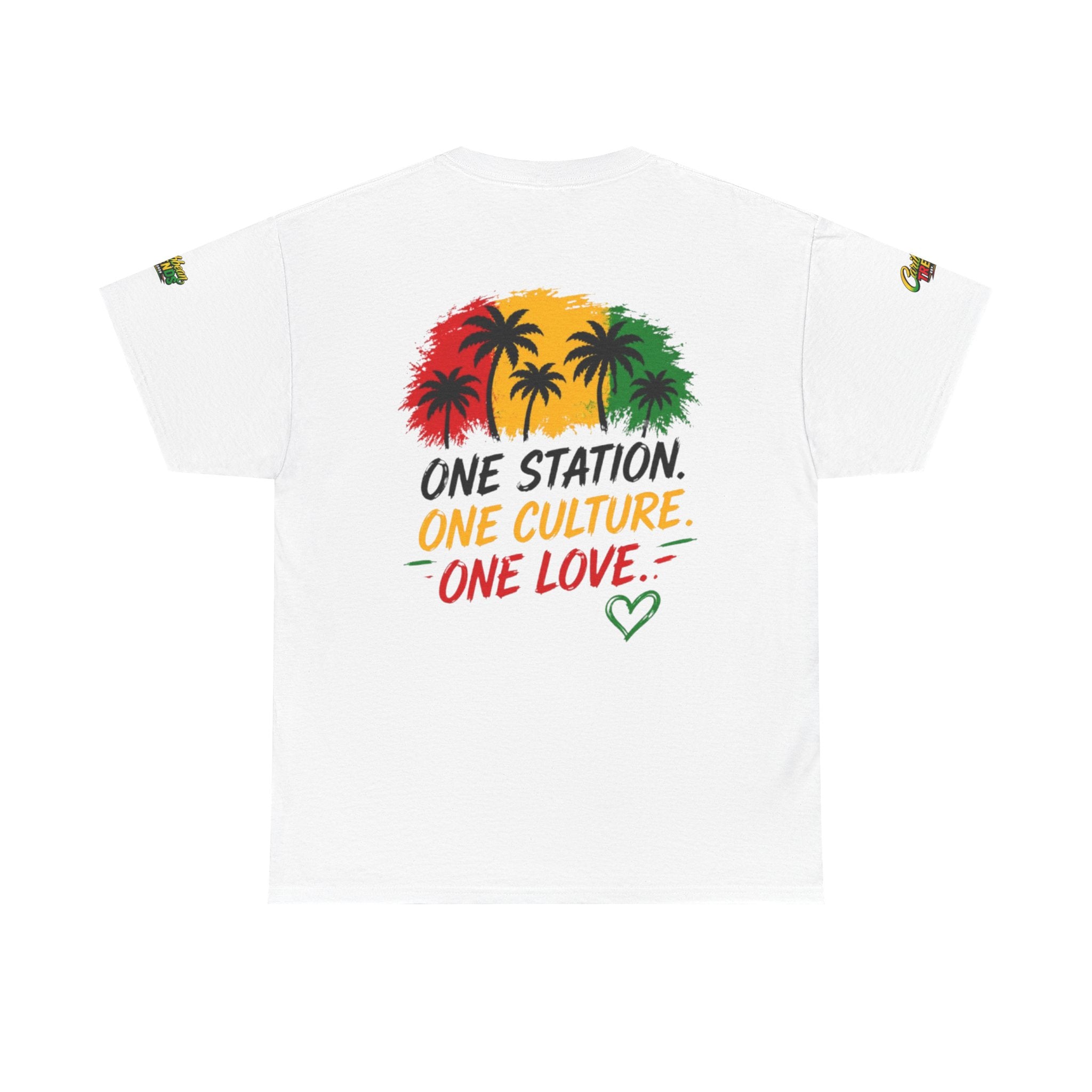 One Station One Culture One Love Men T-Shirt — Reggae Palm Tree Rasta Graphic Tee
