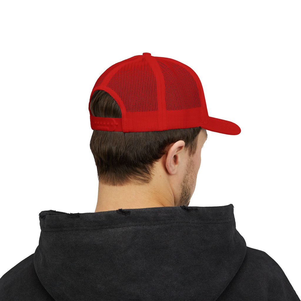 Barbados Flag Outline Snapback Trucker Cap — Glitter Map Patch