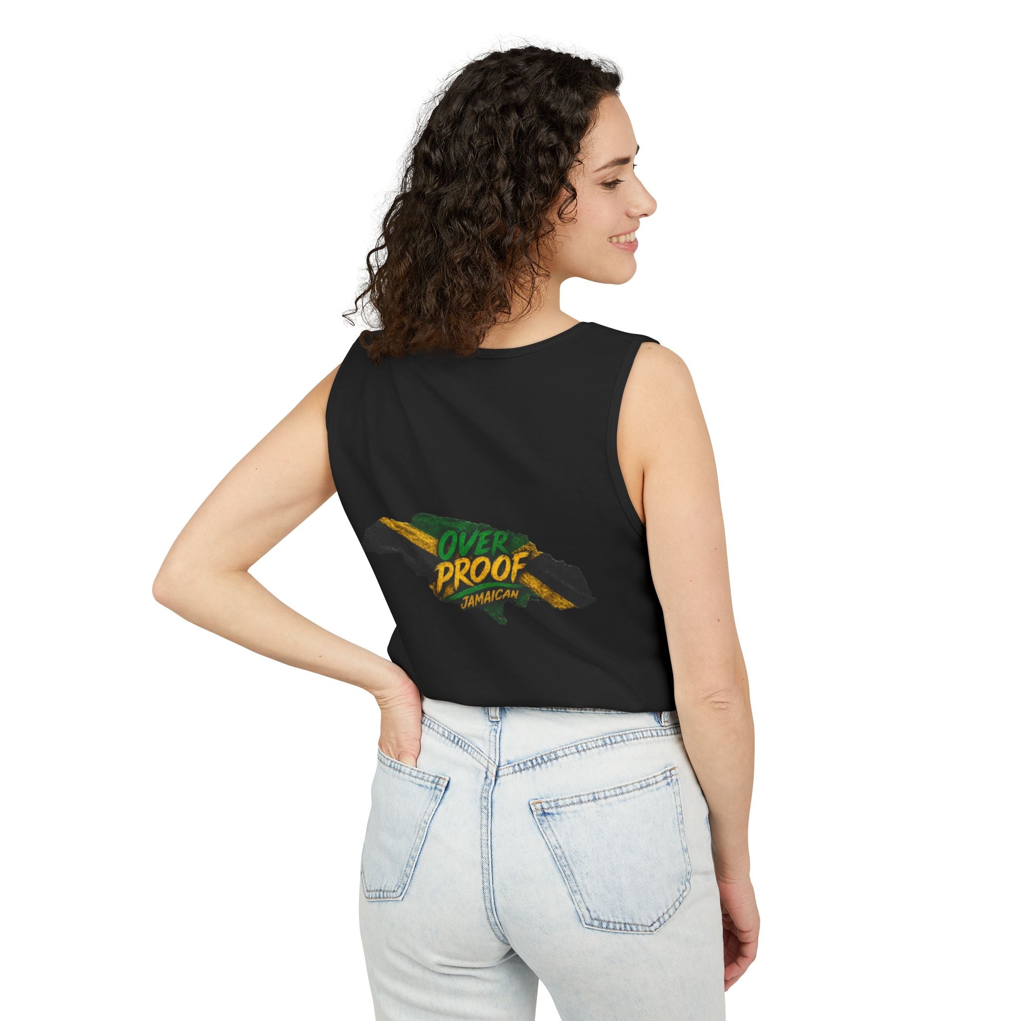 Jamaica Flag Kiss Tank Top — Jamaican Pride Lip Print