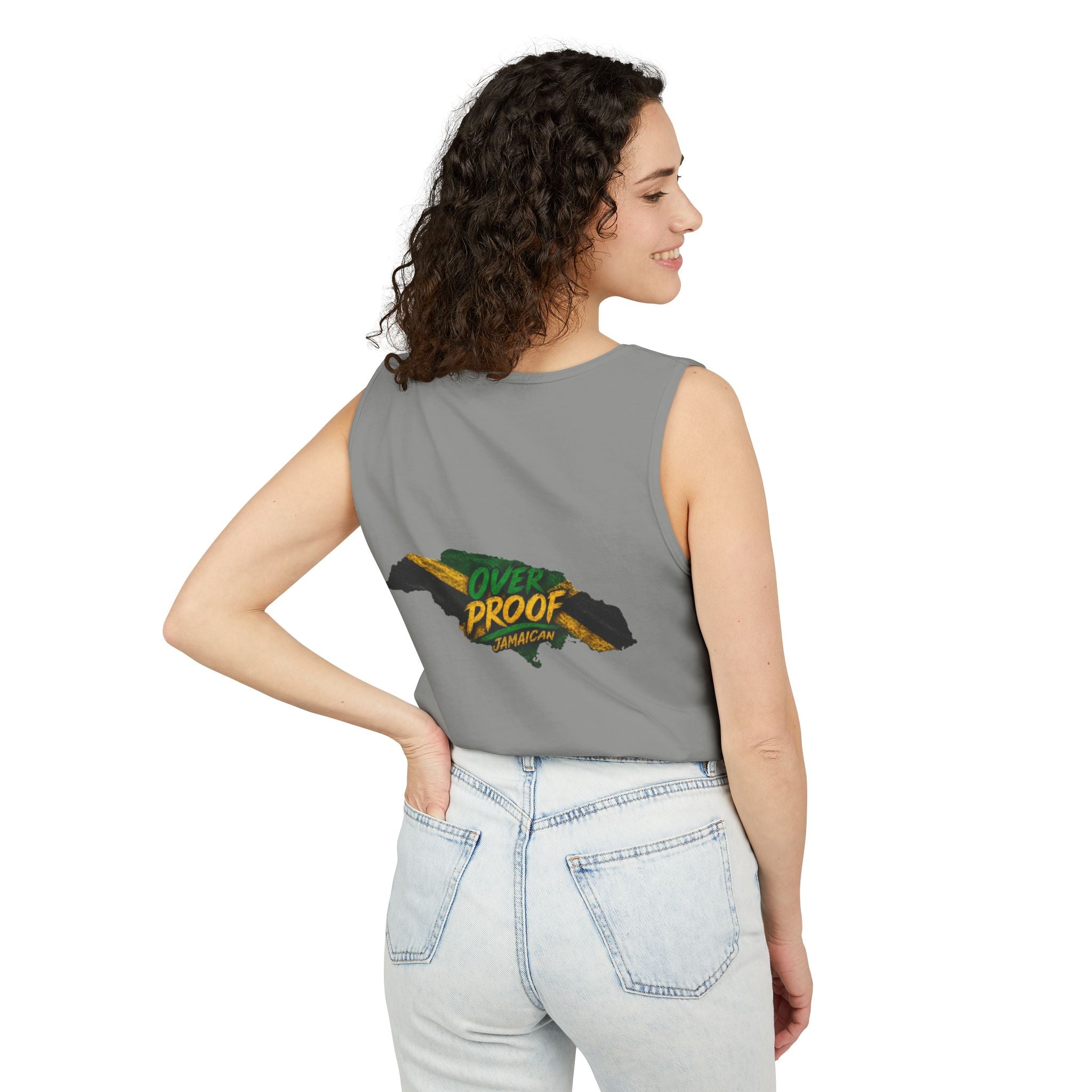 Jamaica Flag Kiss Tank Top — Jamaican Pride Lip Print