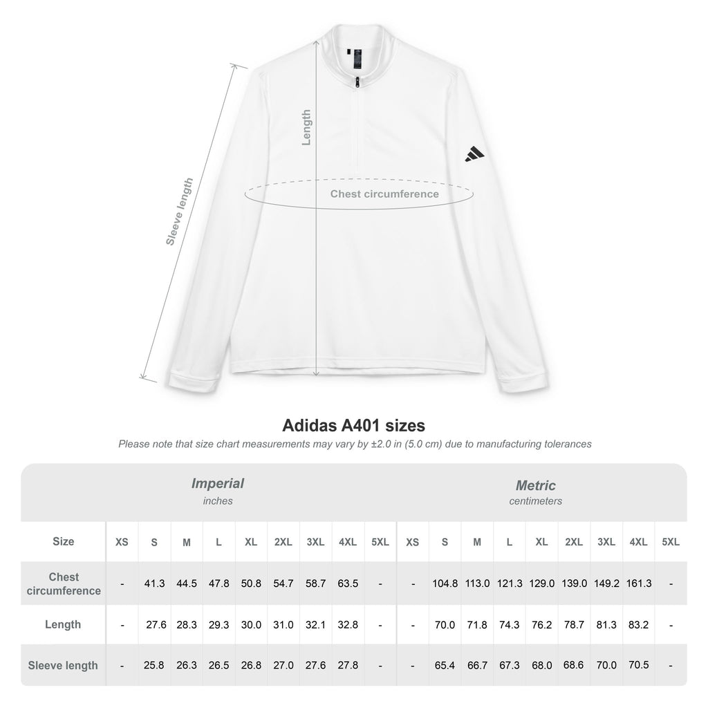 Embroidered Quarter-Zip Pullover — White Athletic Golf Top