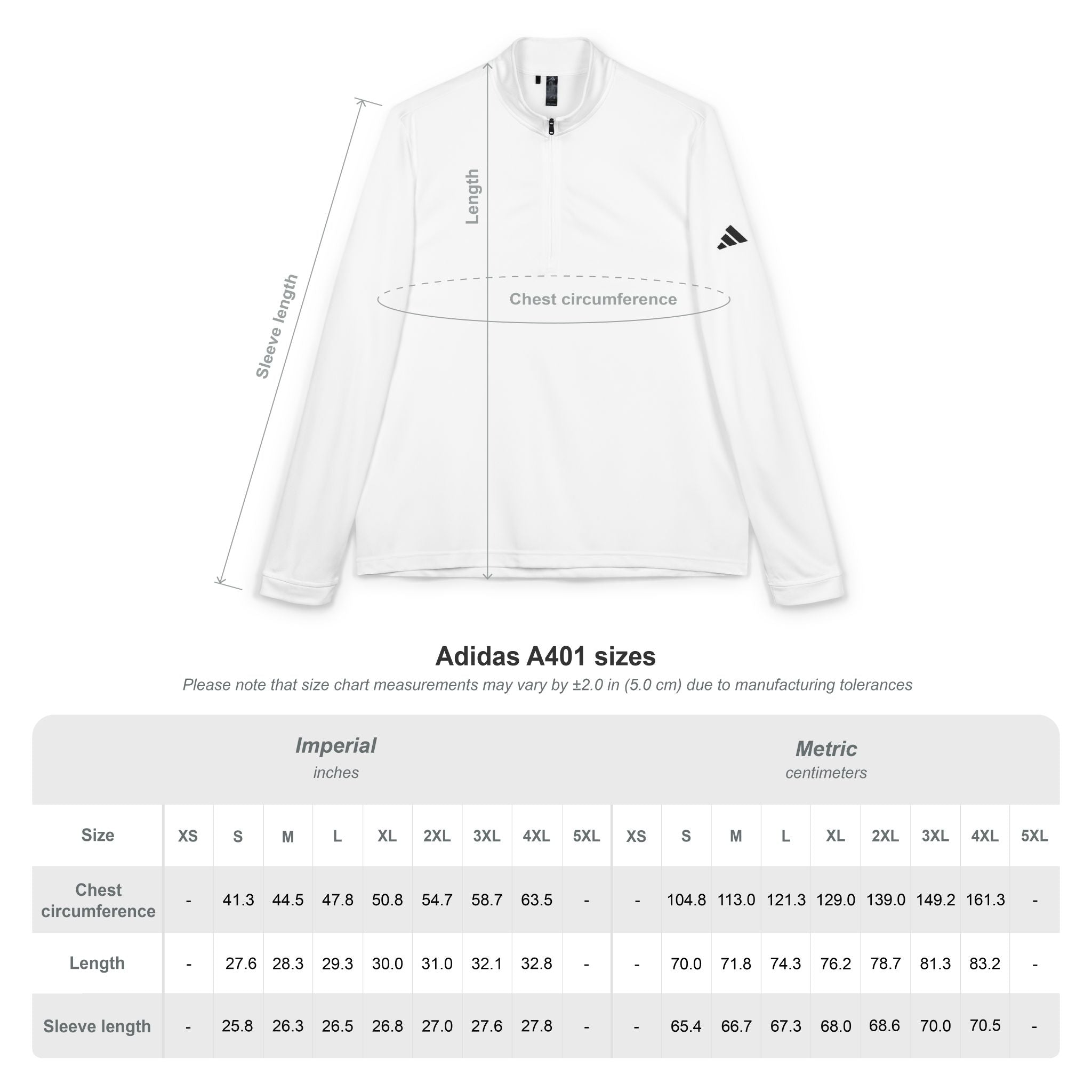 Embroidered Quarter-Zip Pullover — White Athletic Golf Top
