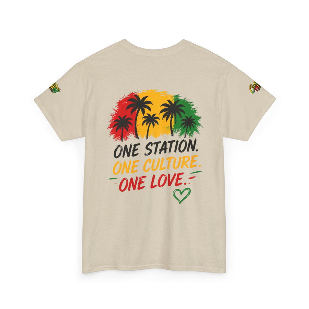 One Station One Culture One Love Men T-Shirt — Reggae Palm Tree Rasta Graphic Tee