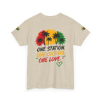 One Station One Culture One Love Men T-Shirt — Reggae Palm Tree Rasta Graphic Tee