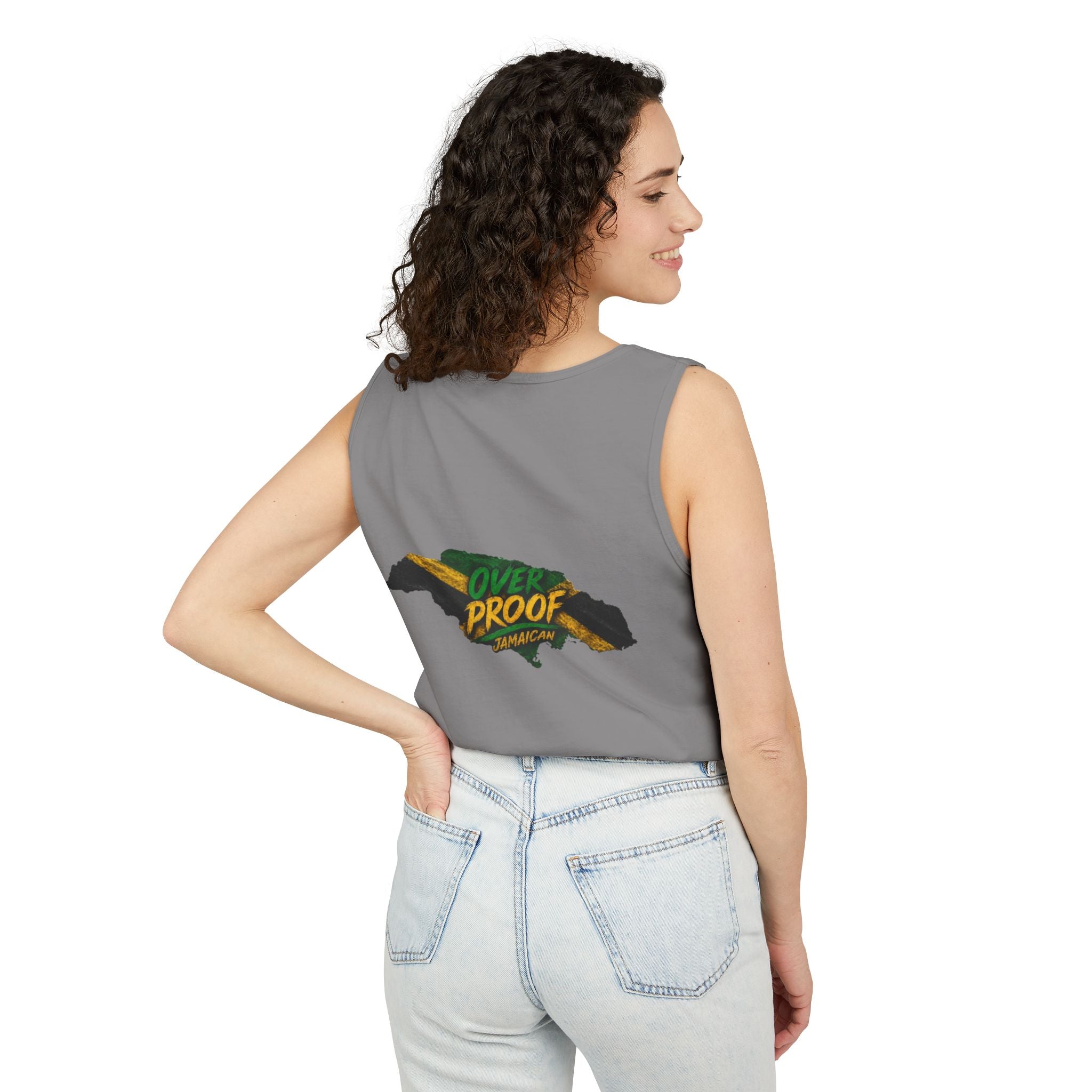 Jamaica Flag Kiss Tank Top — Jamaican Pride Lip Print