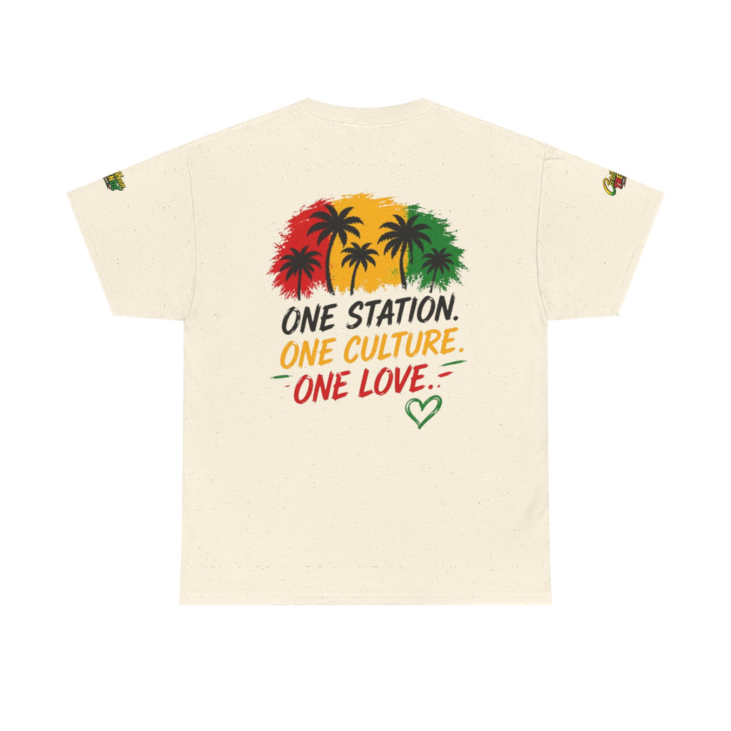 One Station One Culture One Love Men T-Shirt — Reggae Palm Tree Rasta Graphic Tee