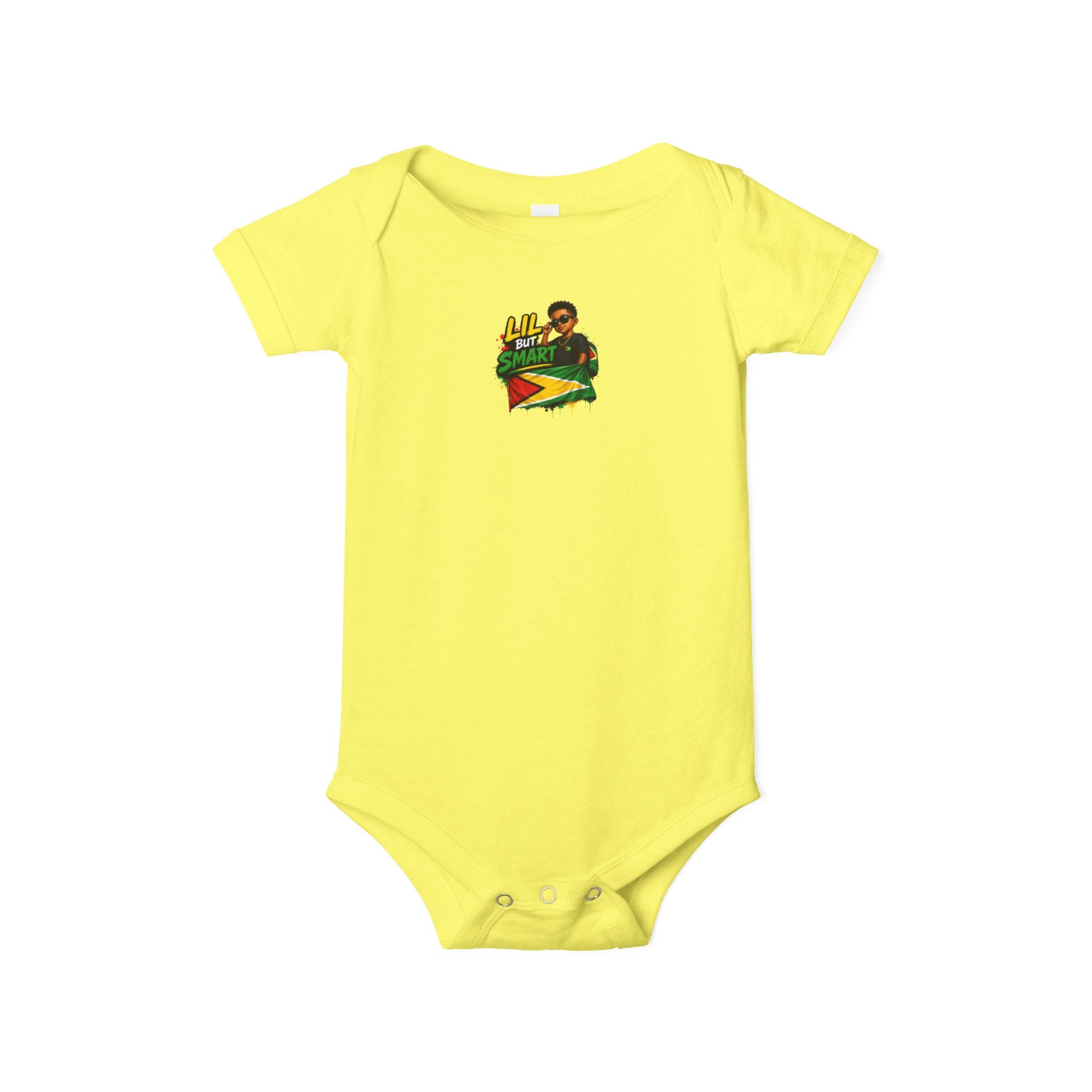 Infant Onesie with Reggae Dad & Guyana Flag Design — Cute Baby Bodysuit