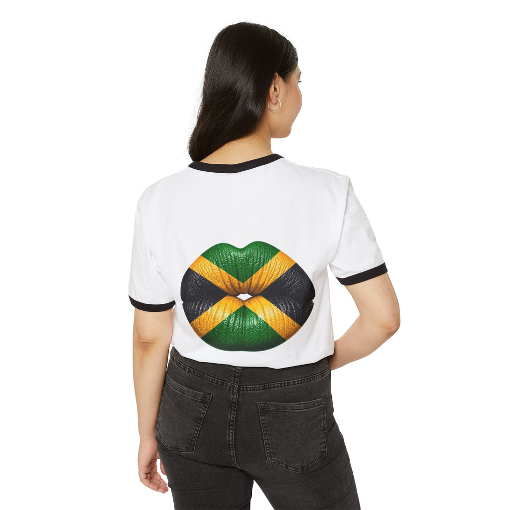 Jamaica Flag Kiss Ringer Tee