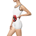 Vintage Red Kiss Swimsuit – Trinidad & Tobago Flag Lip Print One-Piece