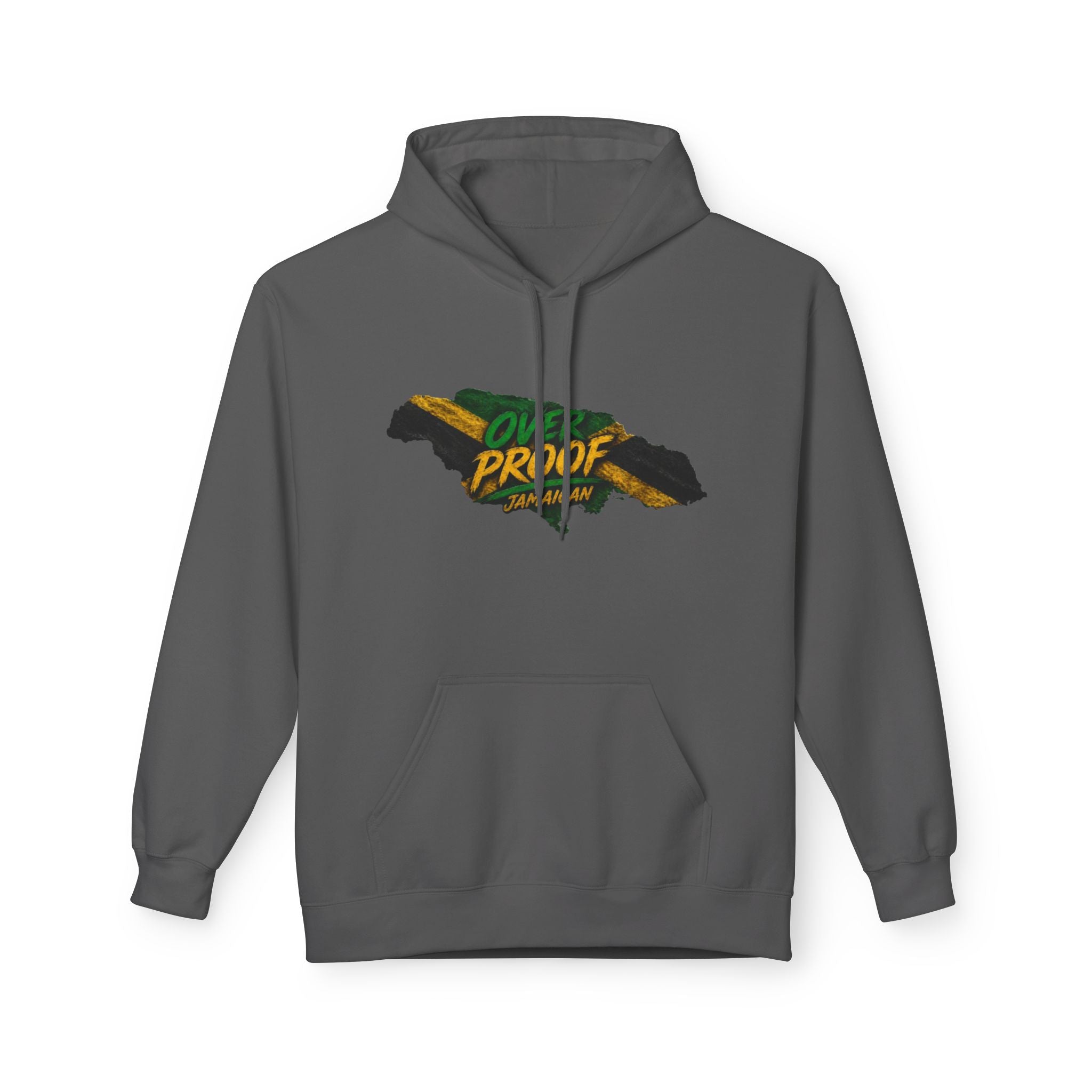 Jamaica Pride Men Hoodie — "Overproof Jamaican" Map Graphic