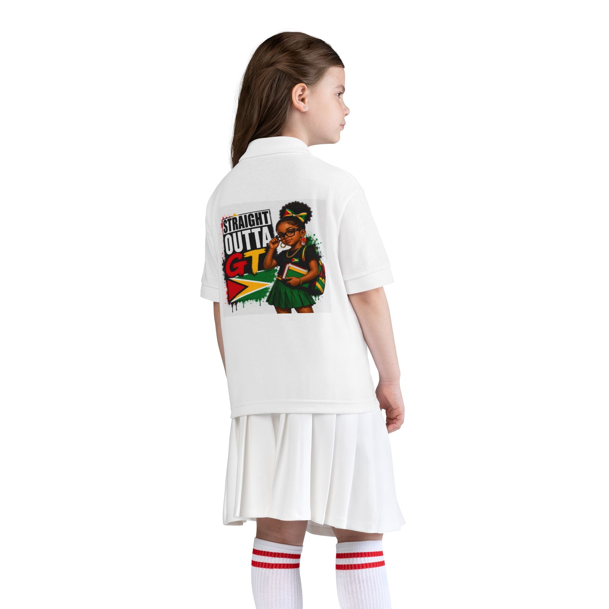 Youth Polo — "Straight Outta GT" Trinidad & Tobago Junior School Uniform Tee