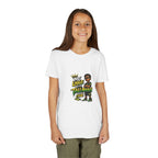 Youth Tee — "Me Likkle But Mi Talk A Wahn Make A Cme" Jamaican Kids Graphic T‑Shirt