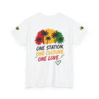 One Station One Culture One Love Men T-Shirt — Reggae Palm Tree Rasta Graphic Tee