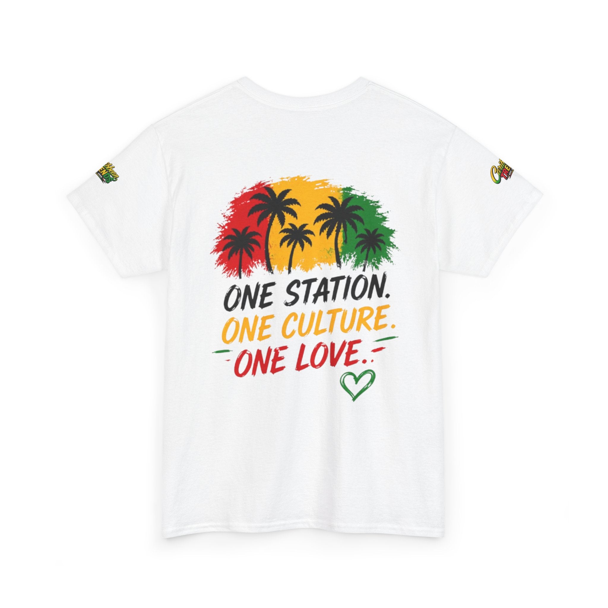One Station One Culture One Love Men T-Shirt — Reggae Palm Tree Rasta Graphic Tee