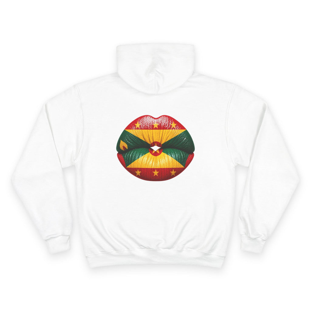 Grenada Flag Lips Hoodie — Bold Caribbean Pride Pullover