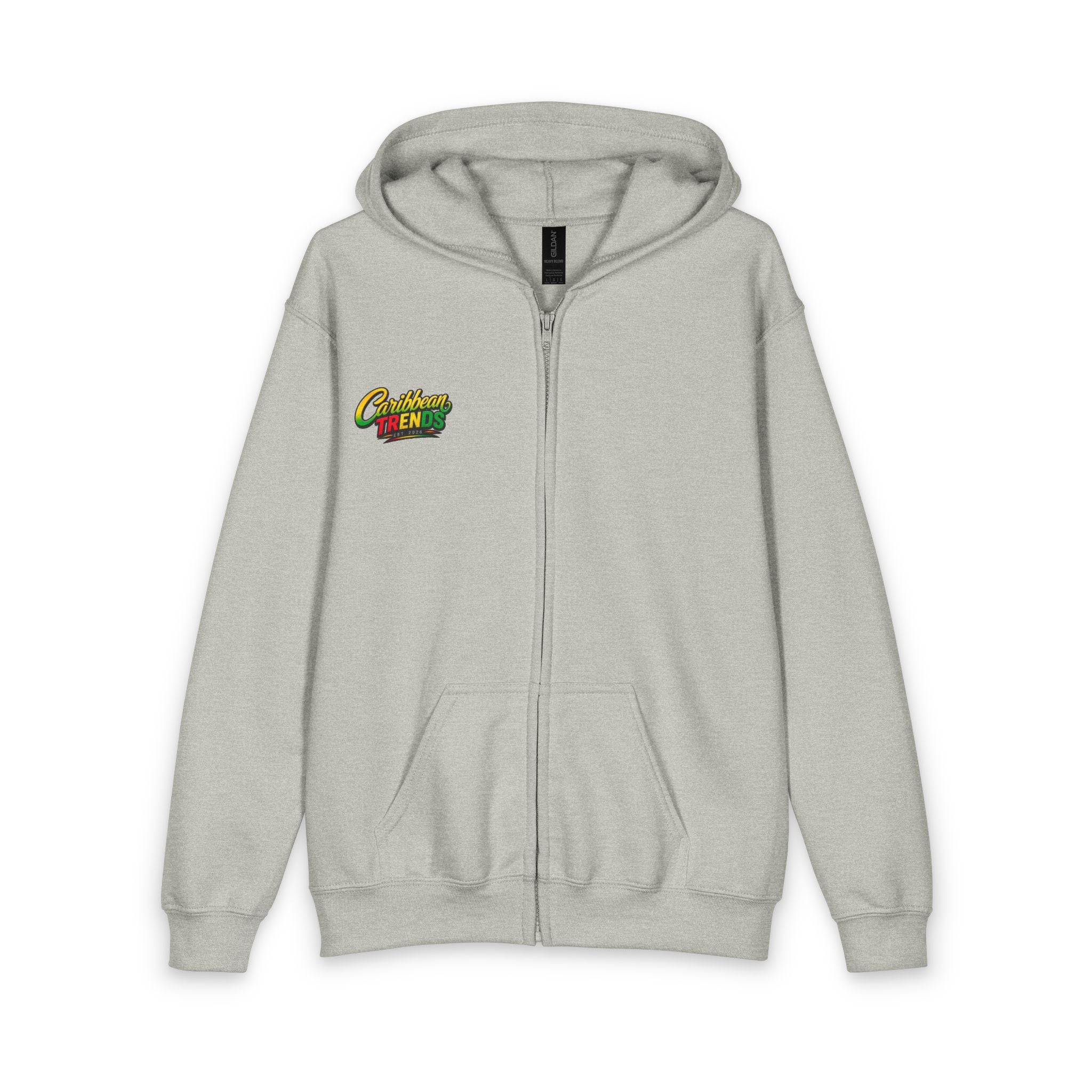 Youth Zipped Hoodie — 'Me Likkle But Mi Tallawah' Jamaican Kid Graphic