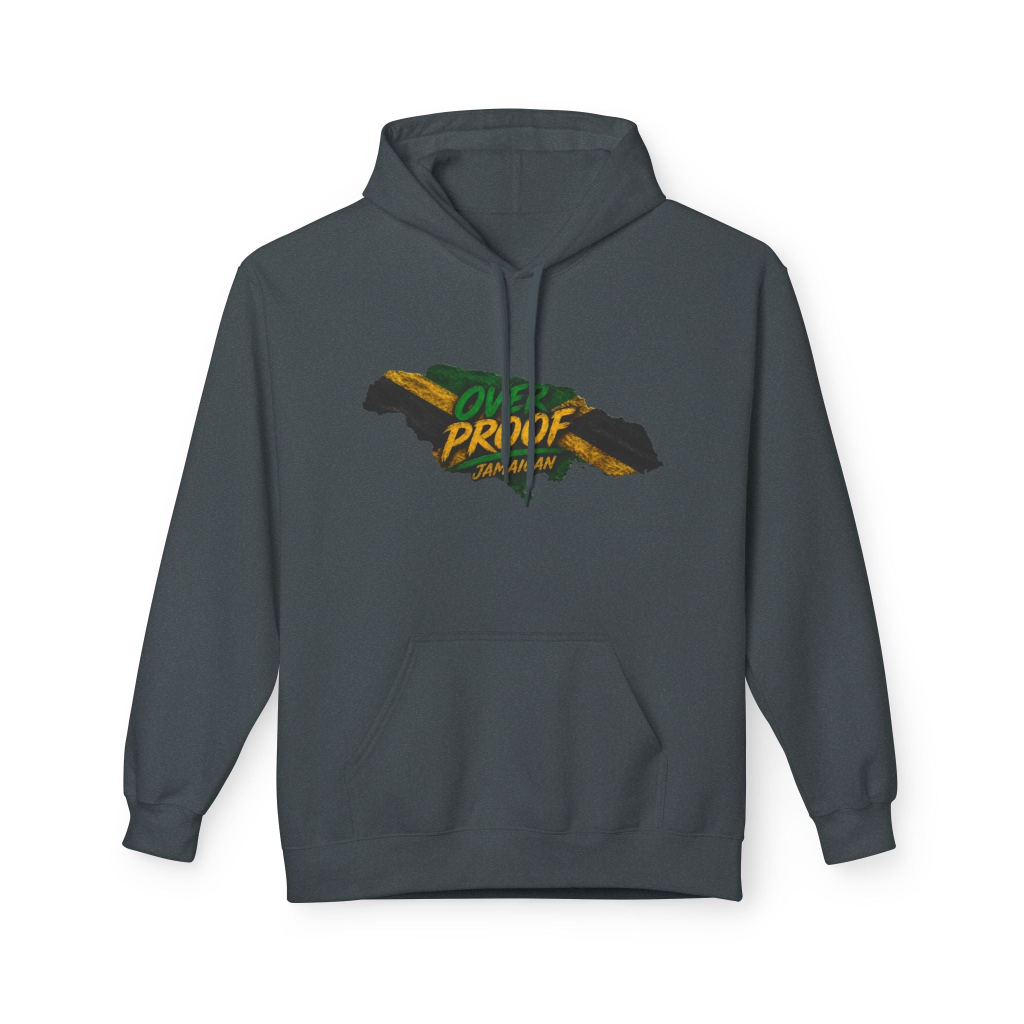 Jamaica Pride Men Hoodie — "Overproof Jamaican" Map Graphic