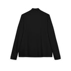 Embroidered Quarter-Zip Pullover — White Athletic Golf Top