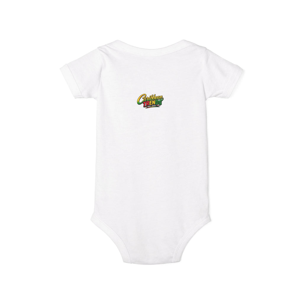 Infant Onesie with Reggae Dad & Guyana Flag Design — Cute Baby Bodysuit