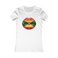 Grenada Flag Kiss Graphic Tee — Women's Patriotic Lips Shirt