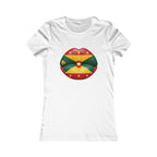 Grenada Flag Kiss Graphic Tee — Women's Patriotic Lips Shirt