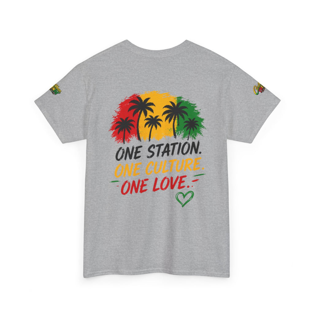 One Station One Culture One Love Men T-Shirt — Reggae Palm Tree Rasta Graphic Tee