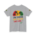 One Station One Culture One Love Men T-Shirt — Reggae Palm Tree Rasta Graphic Tee