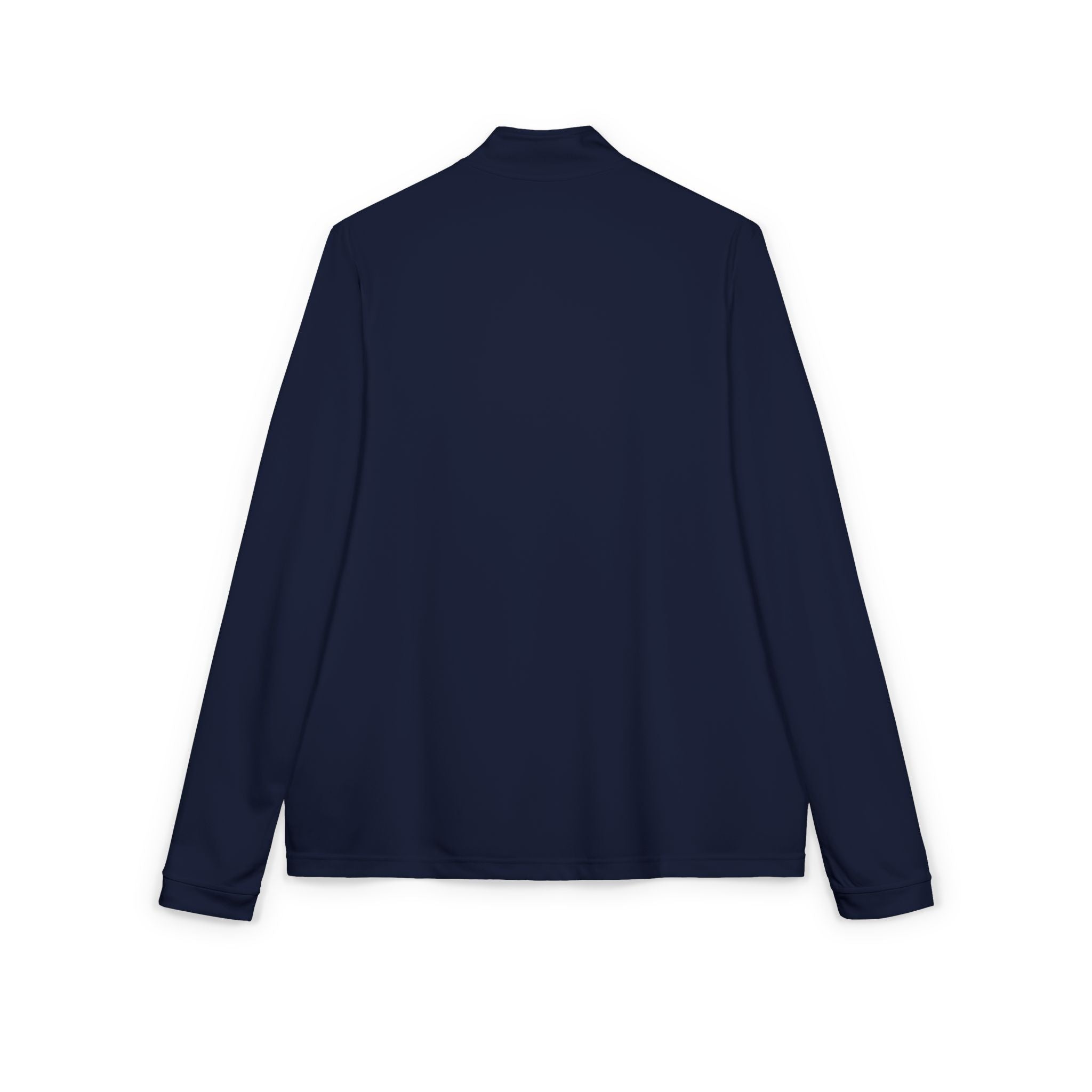 Embroidered Quarter-Zip Pullover — White Athletic Golf Top