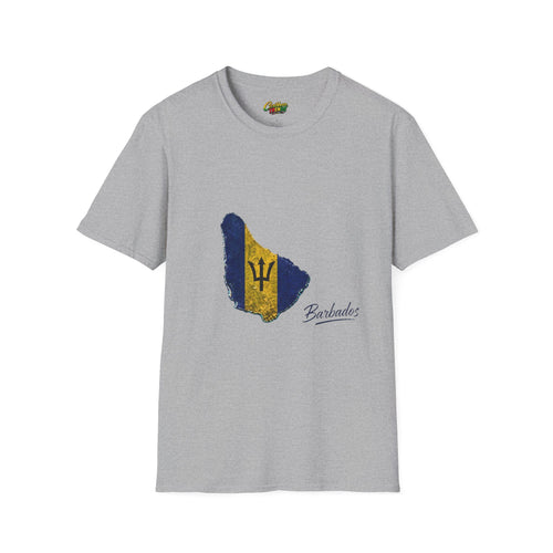 Barbados Flag Map Men T-Shirt – Distressed Island Pride Tee