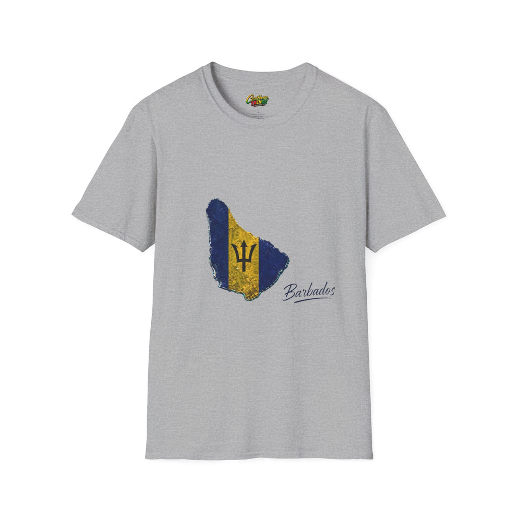 Barbados Flag Map Men T-Shirt – Distressed Island Pride Tee