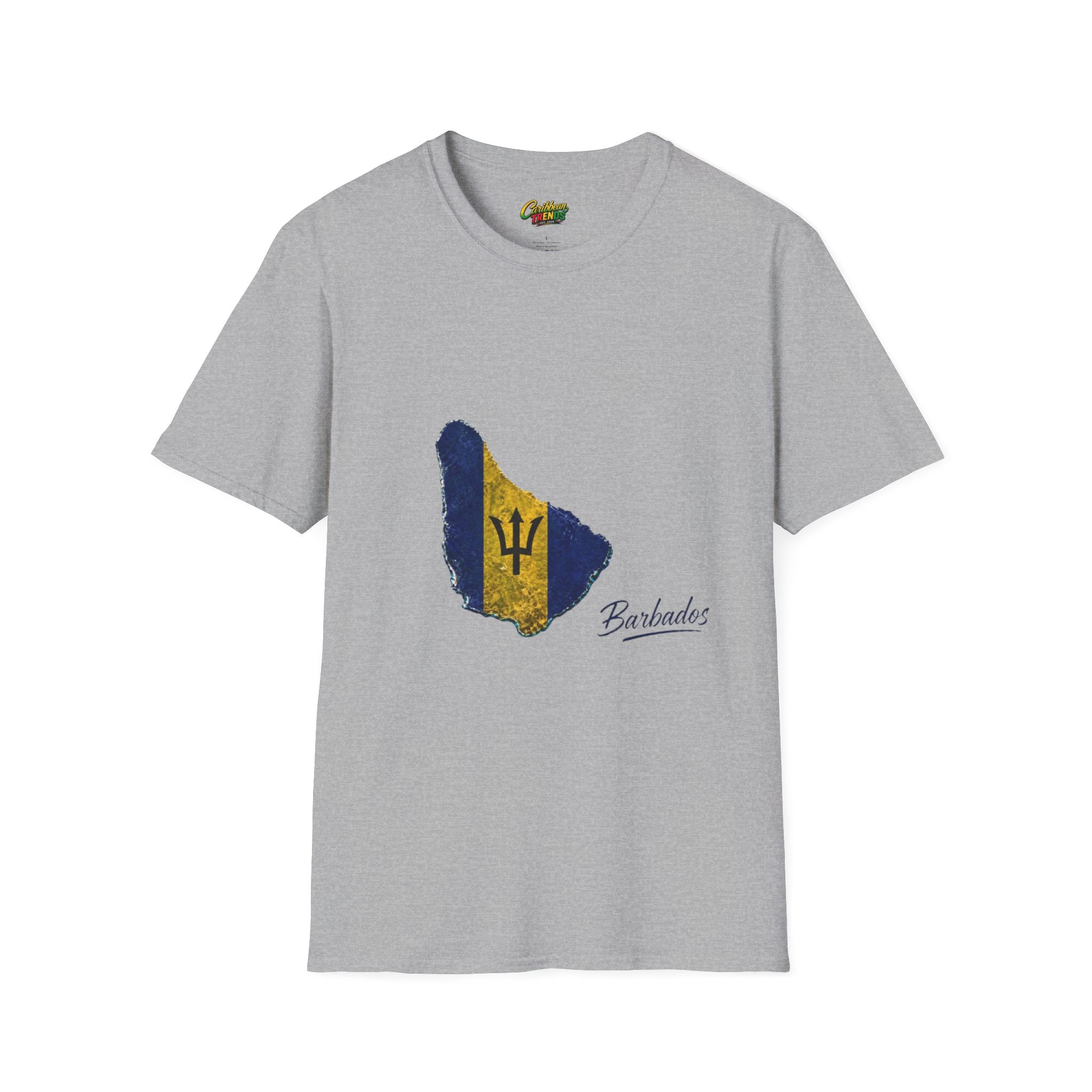 Barbados Flag Map Men T-Shirt – Distressed Island Pride Tee