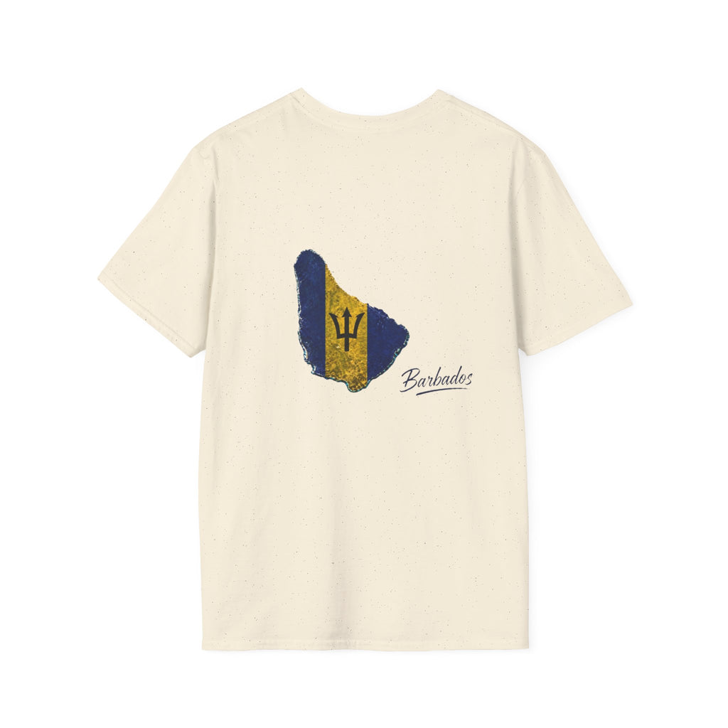 Barbados Flag Map Men T-Shirt – Distressed Island Pride Tee