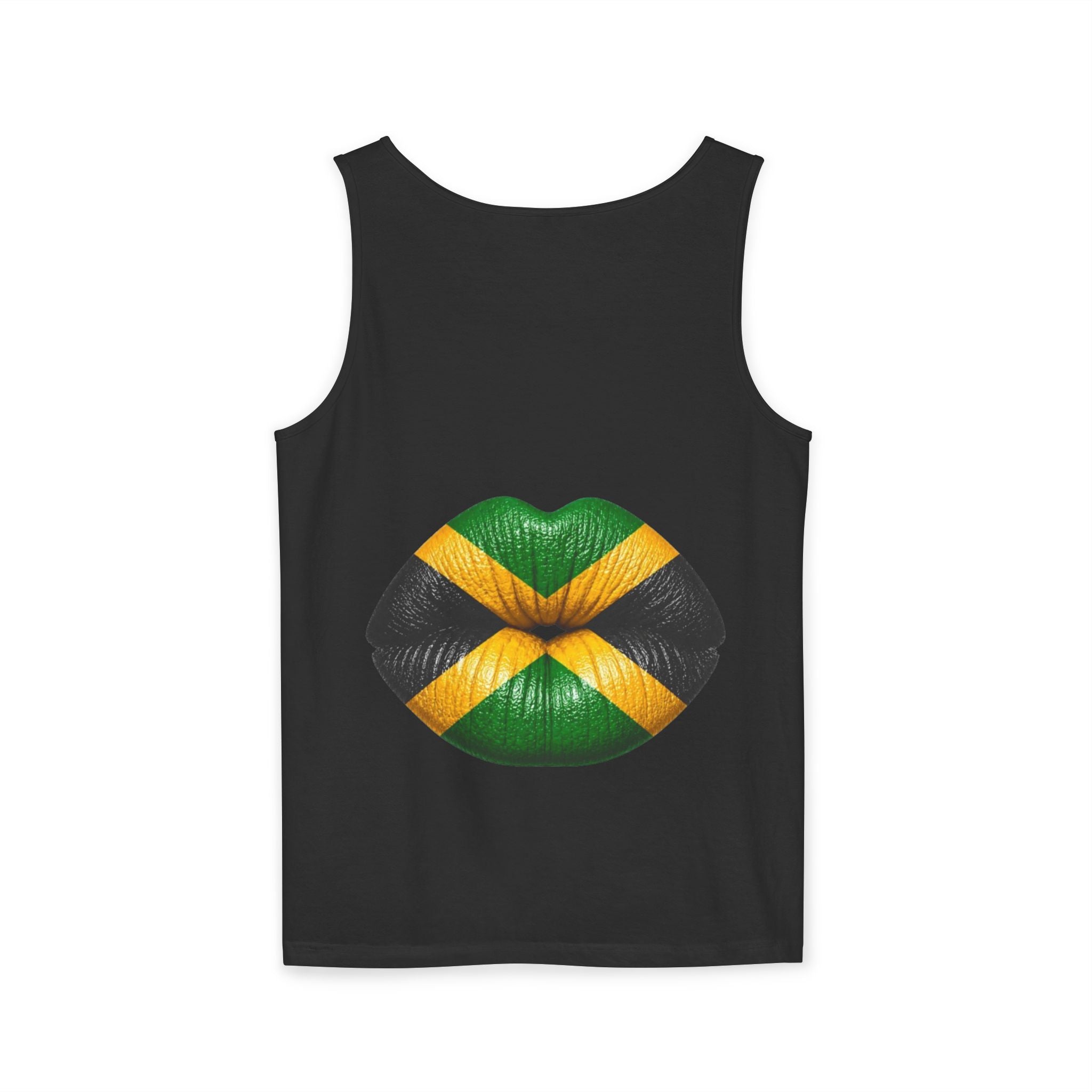 Jamaica Flag Kiss Tank Top — Jamaican Pride Lip Print