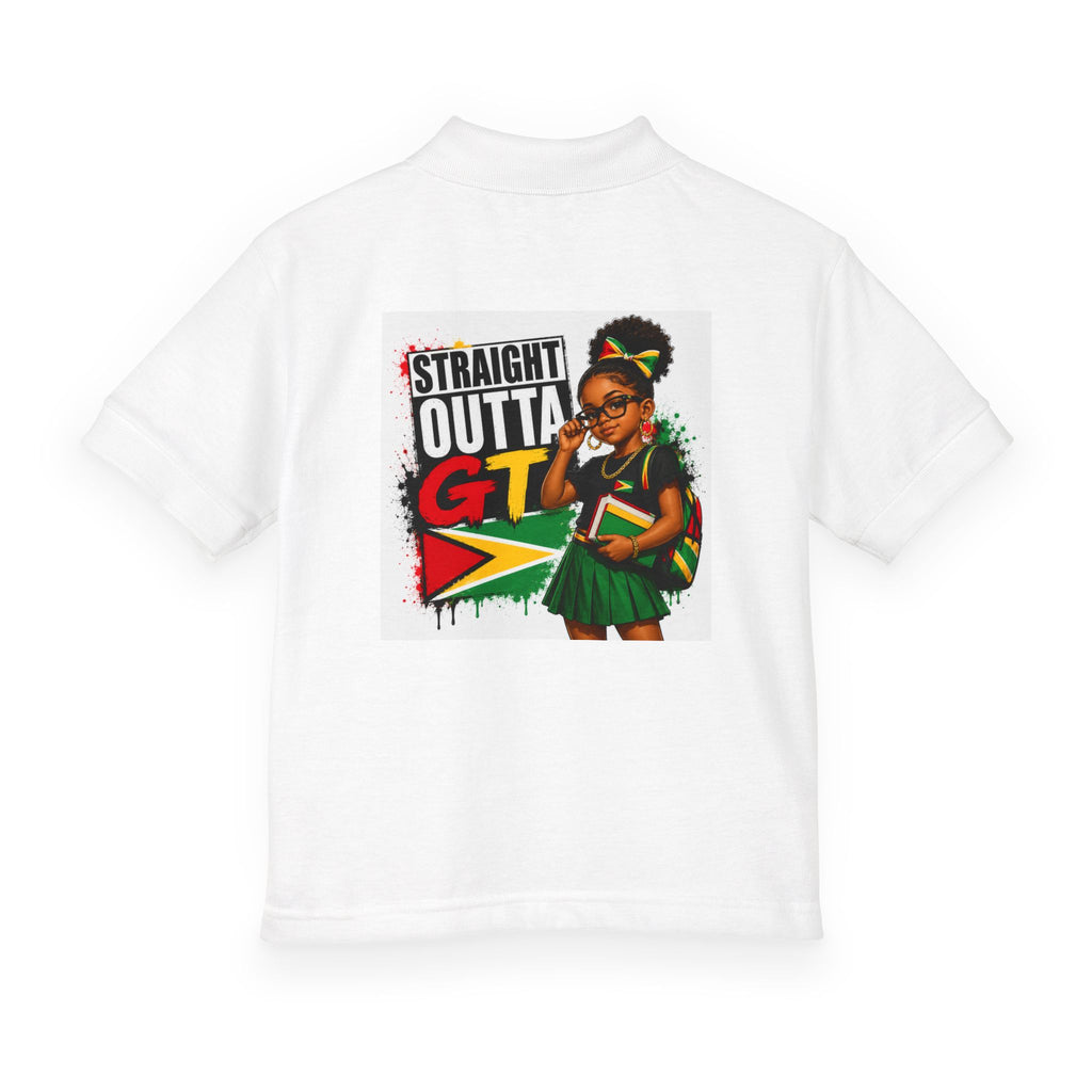 Youth Polo — "Straight Outta GT" Trinidad & Tobago Junior School Uniform Tee