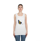Barbados Flag Men Outline Tank — Island Pride Barbados Graphic Tank Top