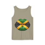 Jamaica Flag Kiss Tank Top — Jamaican Pride Lip Print