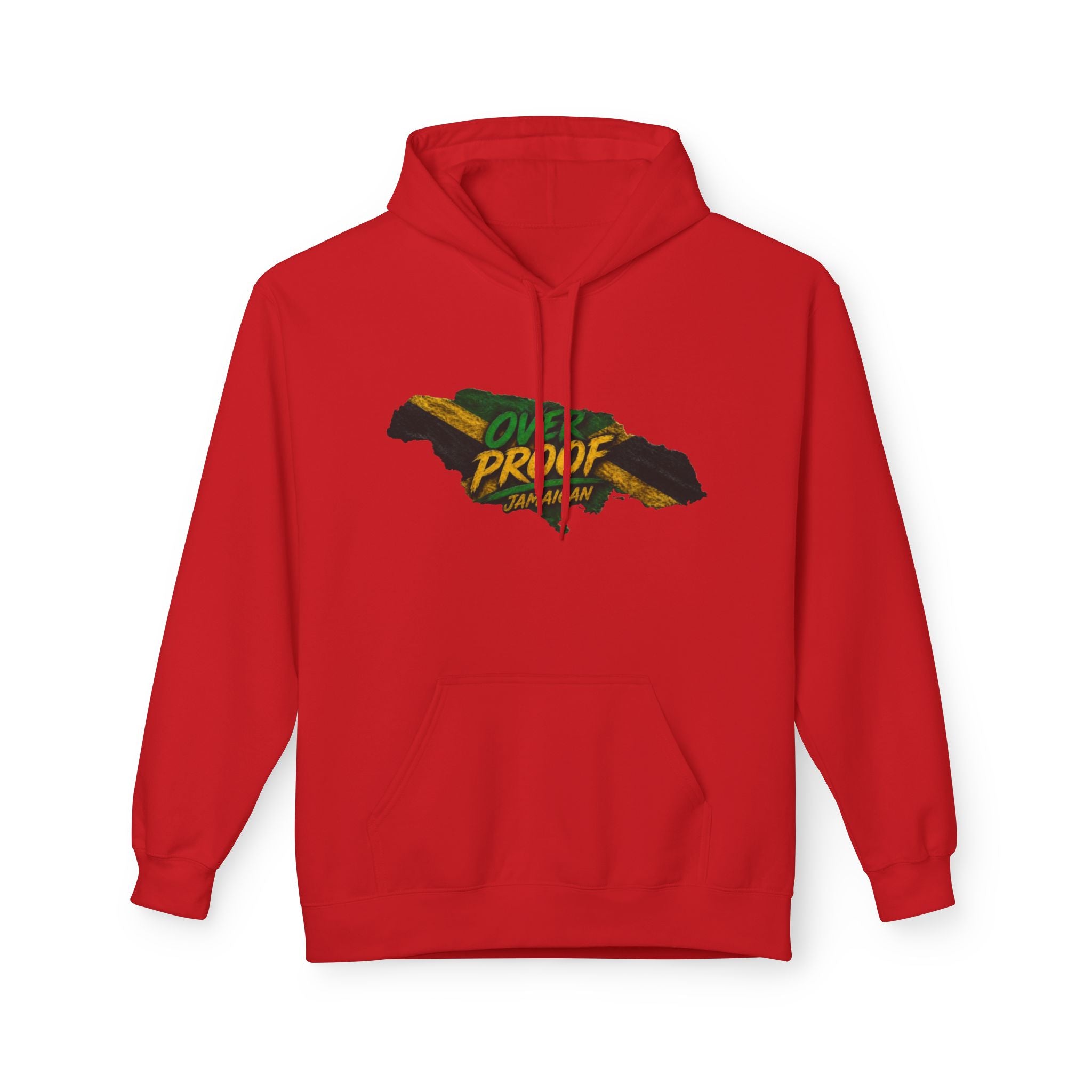 Jamaica Pride Men Hoodie — "Overproof Jamaican" Map Graphic